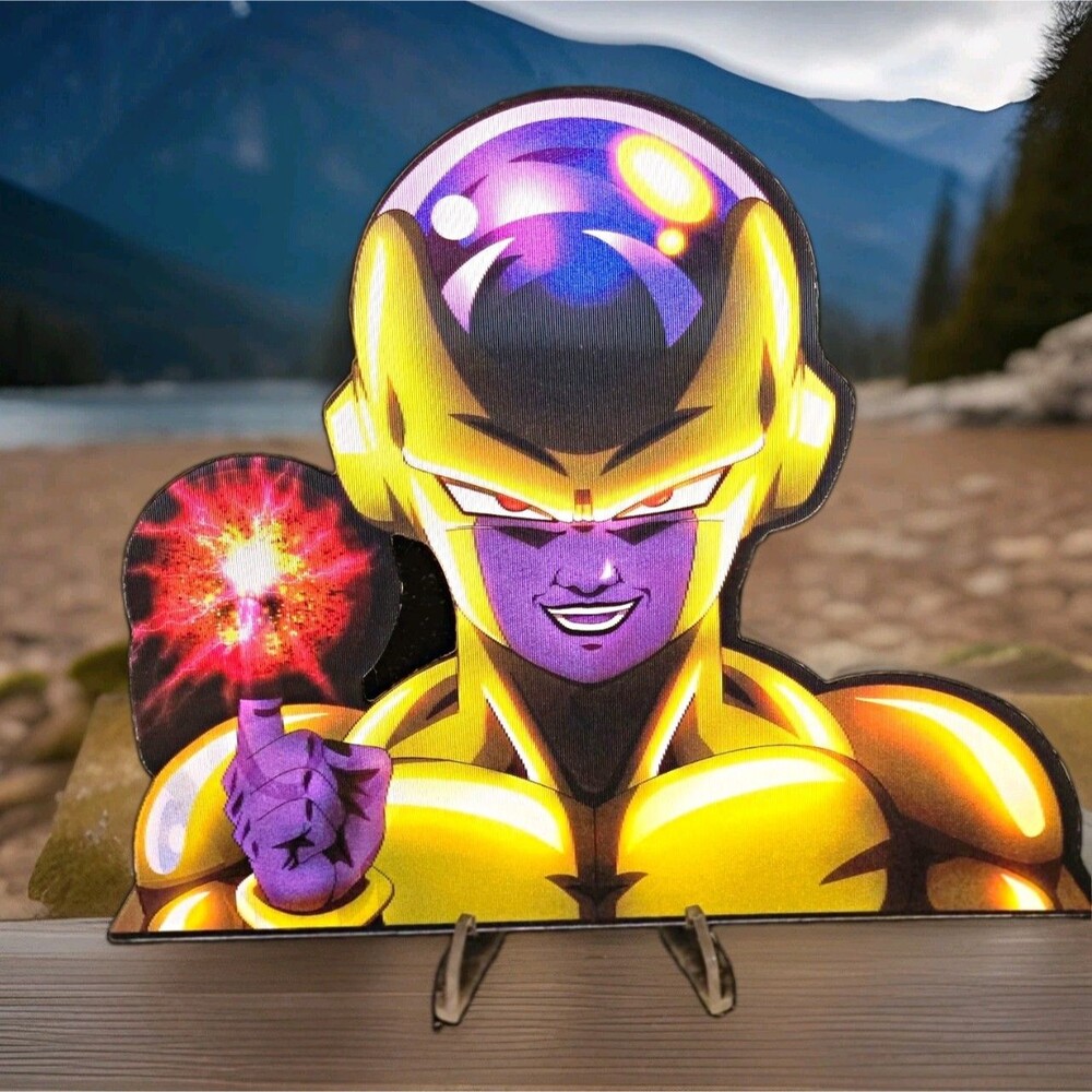 Dragon Ball Super Frieza Golden 3D Motion Lenticular Car Decal Sticker Peeker